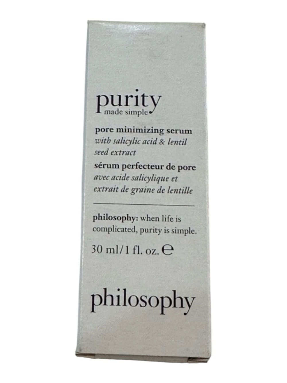 NWT Philosophy Purity Pore Minimizing Serum 1fl. Oz.